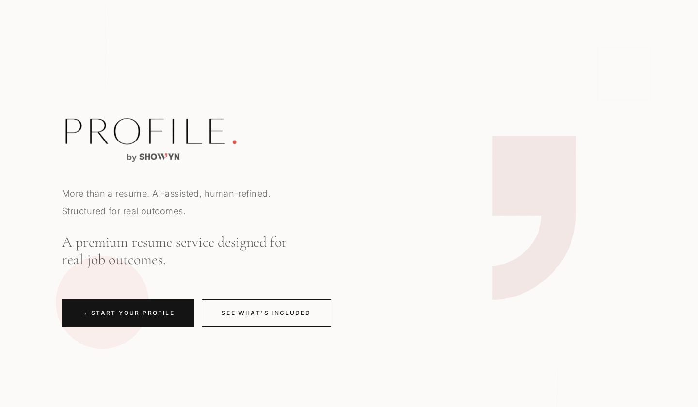 PROFILE product homepage